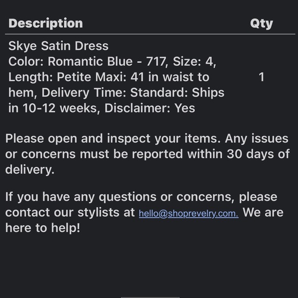 REVELRY Skye Satin Dress - Romantic Blue - Picture 2 of 3